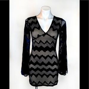 Sexy black lace dress